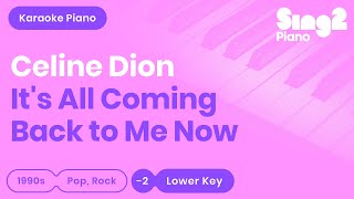Céline Dion - It&#39;s All Coming Back To Me Now (Lower Key) Piano Karaoke