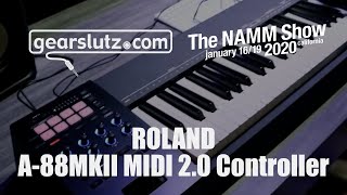 Video thumbnail for Roland A-88MKII MIDI 2.0 88-key controller keyboard - Gearslutz @ NAMM 2020 by Gearspace Forum