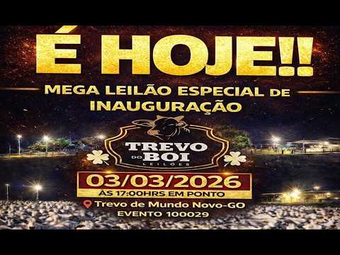 LEILÃO  DE INAUGURAÇAO TREVO DO BOI LEILOES 03/03/2026 - MUNDO NOVO-GO
