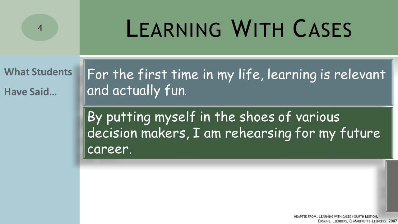 Introduction to Working with Cases Module #1