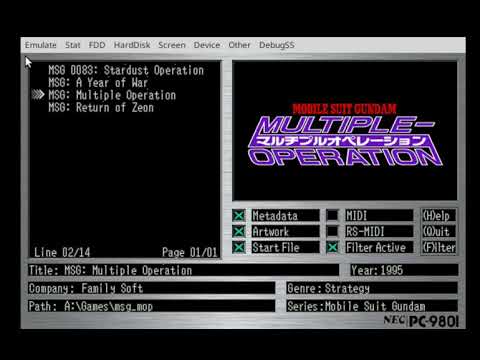NEC PC-9801 - Game Browser WIP #4