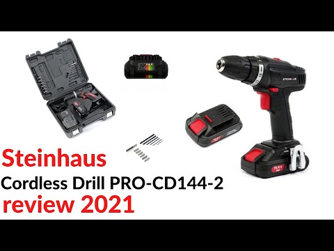 Unboxing Steinhaus Cordless Drill PRO-CD144-2 review 2021