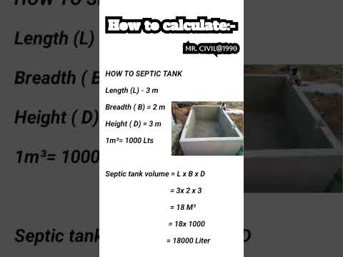 how to calculate septic tank volume