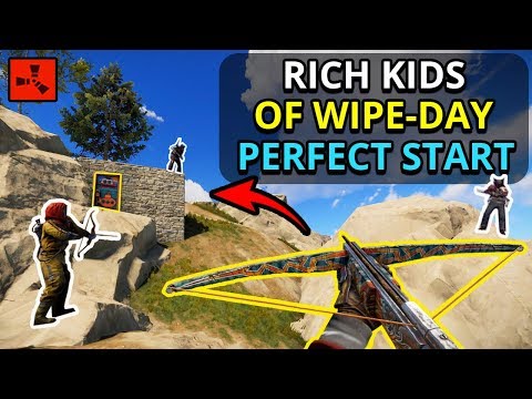 GREAT RUST SOLO START From RICH KIDS On WIPEDAY! - Rust Solo Ep1