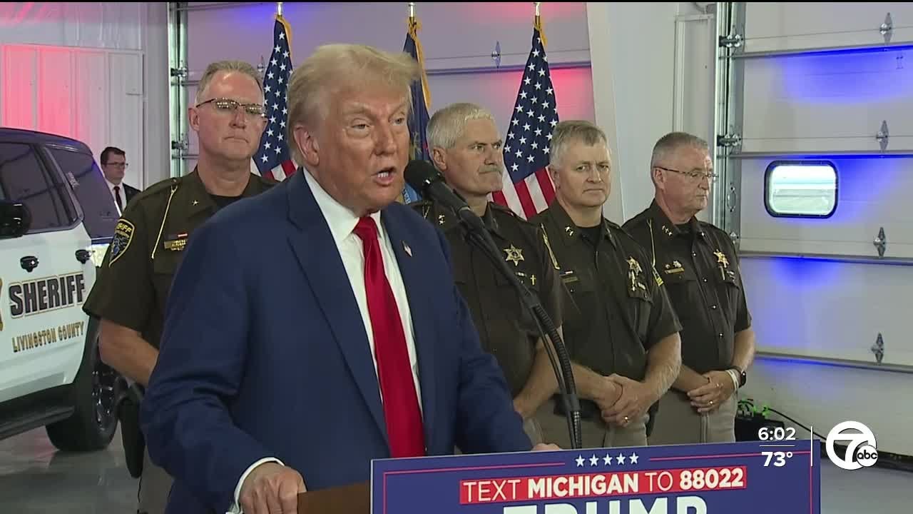 Former President Donald Trump talks crime, safety in Howell