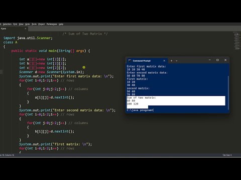 Addition Of Matrix In Java Programming Language Java Coding Program Programming