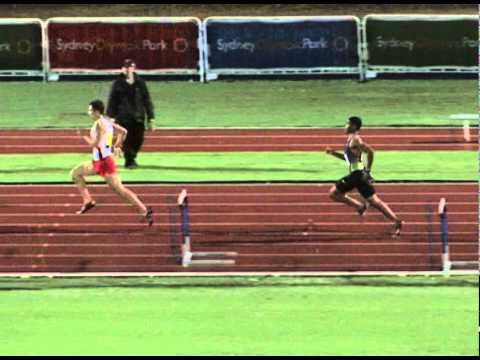 19th March Sydney Track Classic 2011 Men's 400m Hurdles Brendan Cole www.mattybdept.com