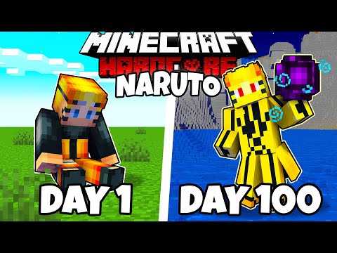 I Survived 100 Days as NARUTO in HARDCORE Minecraft!