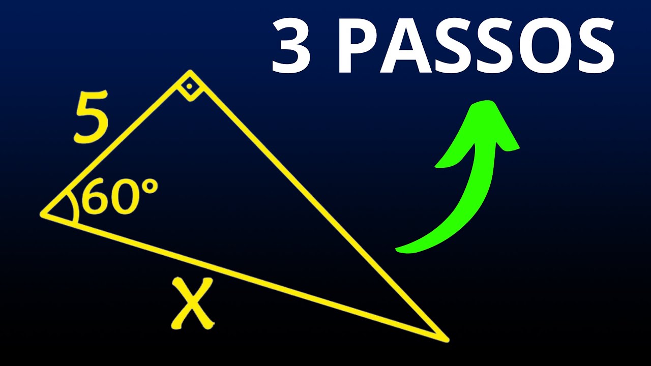 ✅[3 PASSOS] Trigonometria no triângulo retângulo em 3 passos