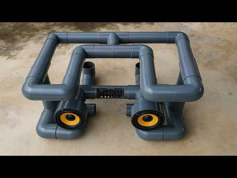 Man Builds a Unique Speaker from PVC Pipes