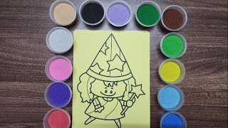 Sand painting - Tô tranh cát  #art #drawing #funny #sandpainting