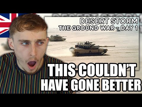 Brit Reacting to Desert Storm - The Ground War, Day 1 - Crush the Saddam Line - Animated