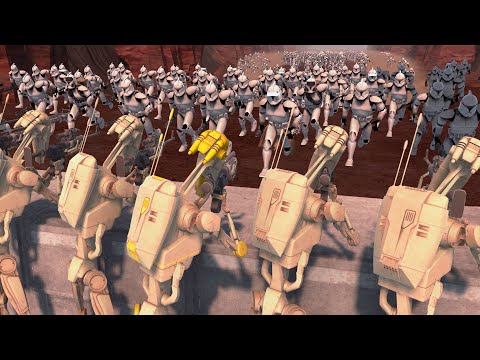 Clone Army DEATH TUNNEL Charge VS 1,000 Droid Defenders! - Gates of Hell: Star Wars Mod