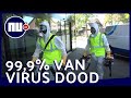 Zo werkt de ontsmetting van een ruimte met waterstofperoxide | NU.nl