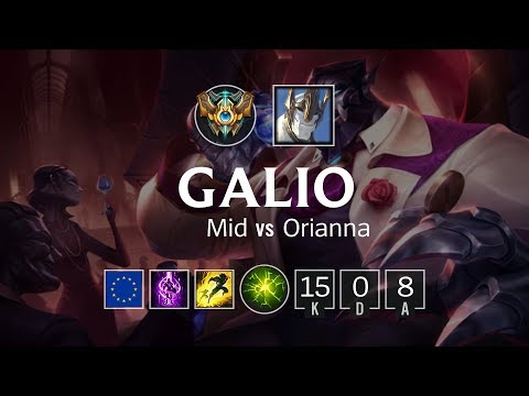 Galio Mid vs Orianna - EUW Challenger Patch 8.17