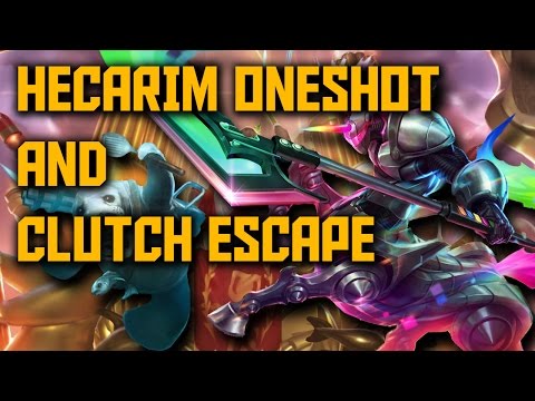 HECARIM ONESHOT WITH CLUTCH ESCAPE! (URF)