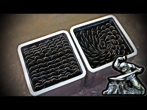 Damascus steel made from 300 sharp calligraphy nibs.