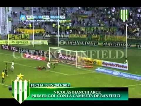 NICOLÁS BIANCHI ARCE   PRIMER GOL CON LA CAMISETA DE BANFIELD FECHA 13 BN 2013 2014 19 10 2013