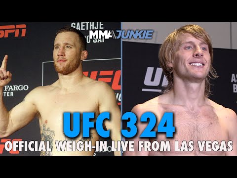 UFC 324: Gaethje vs. Pimblett official weigh-ins