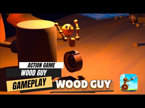 Wood Guy Level 1 - 20 Gameplay iOS Android (Wooden Puzzle Action Game) - YouTube