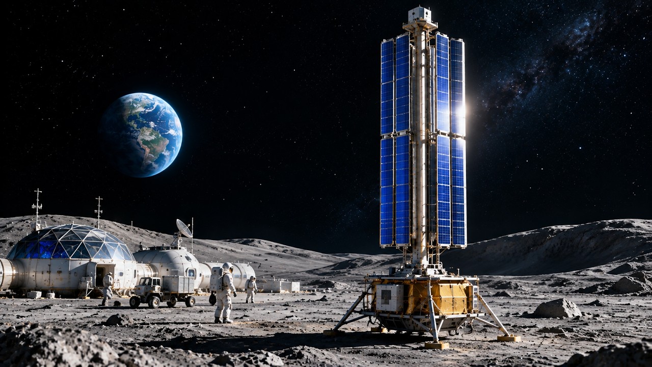 ¡ENERGÍA PARA LA LUNA! BLUE ORIGIN PRESENTA SU TORRE SOLAR PARA LA FUTURA BASE LUNAR