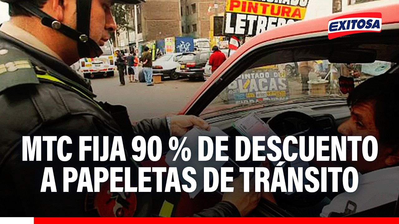 🔴🔵 MTC fija 90 % de descuento a papeletas de tránsito: "Multas tienen que pagarse", afirma ATU