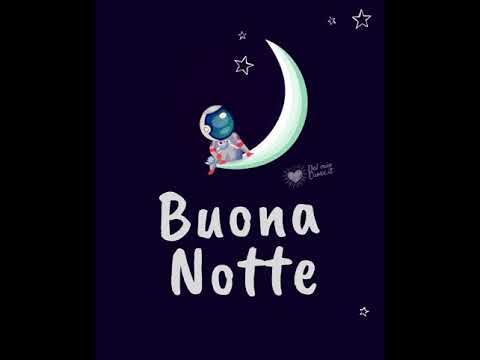 Buona notte. Video e GIF Animata con Astronauta e Luna
