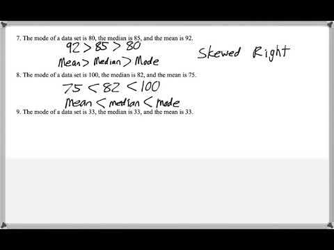 Math 209 : 2.6 #7, #8, #9 (Statistics Tutorial : Skewness)