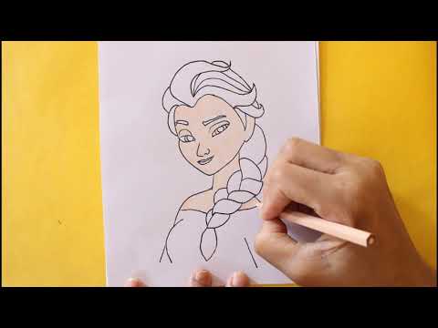 How to draw elsa from frozen 2 very easy for beginners...