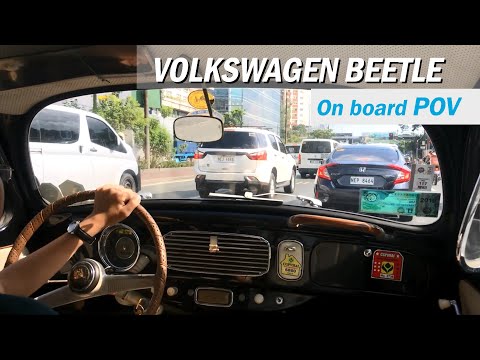 1956 Volkswagen Beetle 36hp - POV Highway Drive