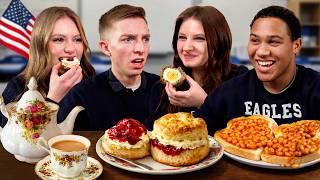 American Highschoolers try REAL British food for the first time!