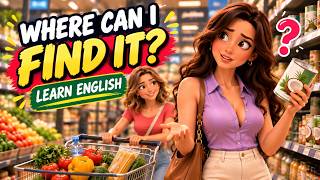 Grocery Shopping in English 🛒 | Real Supermarket Conversation | English Speaking Practice