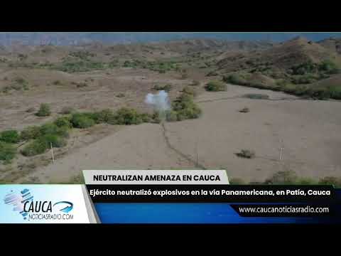 Ejército Nacional neutralizó cinco dispositivos explosivos en la vía Panamericana, en Patía, Cauca