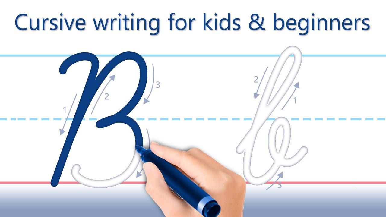 How to Write Letter B in Cursive | Handwriting for Kids & Beginners