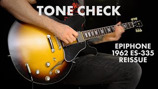 Video thumbnail for TONE CHECK: Epiphone Inspired By Gibson Custom 1962 ES-335 Demo by Cream City Music