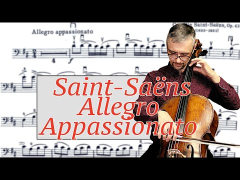 Saint-Saens Allegro Appassionato Op.43 in Fast and Slow Tempo | Suzuki Cello Book 8