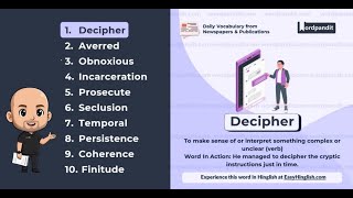Master Vocabulary with Wordpandit Oct 4, 2025 | Complete Explanation of All Words