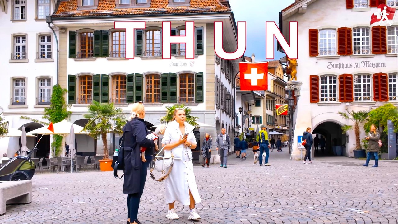 Embark on a walking tour around Thun, including the iconic Rathausplatz.