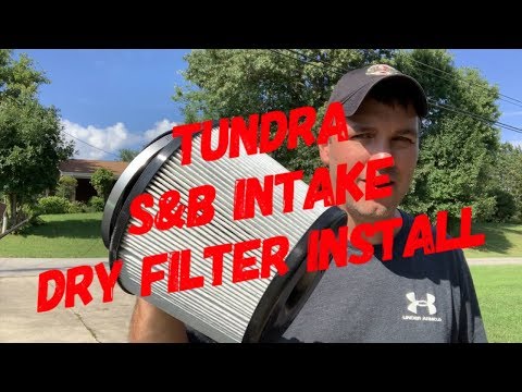 Tundra S&B Intake Dry Filter Install... Sound Comparison