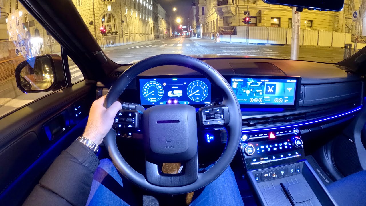 HYUNDAI SANTA FE 2025 - night POV test drive & FULL ...