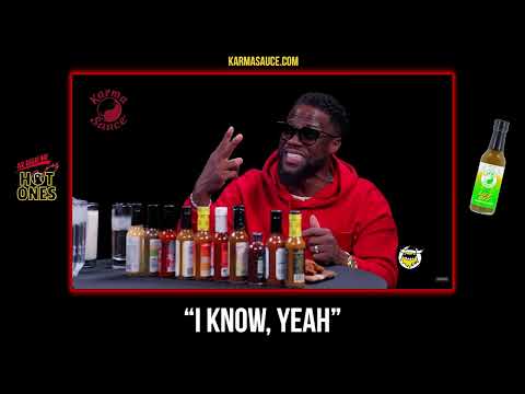 Kevin Hart Tastes Karma Lift Off Sauce on Hot Ones Season 26