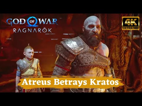 Atreus Transforms Into a Bear During Fight with Kratos Scene - God of War Ragnarok