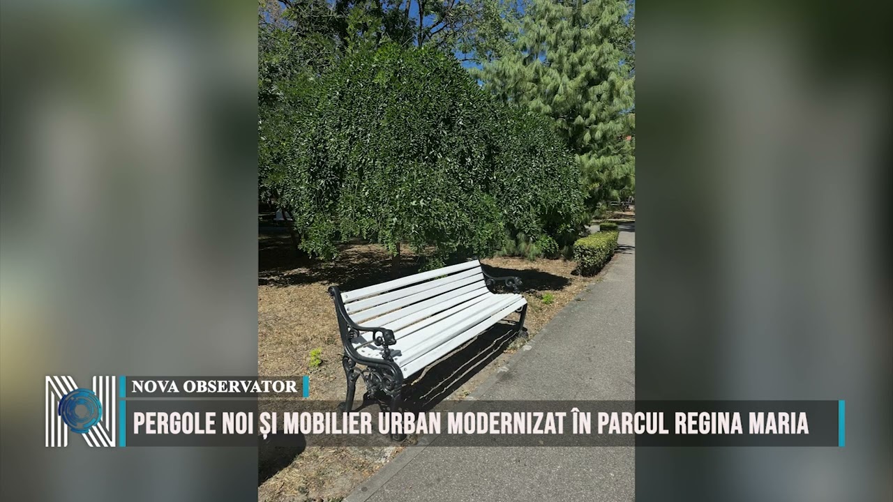 Pergole noi și mobilier urban modernizat în Parcul Regina Maria