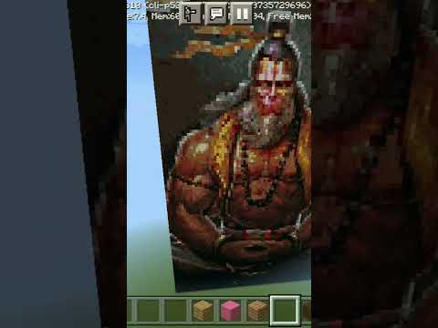EVIL BG GAMER OFFICIAL😈 - Hanuman Ji Pixel Art 🔥🔥🔥🔥🔥#jaishreehanuman #minecraft #gaming
