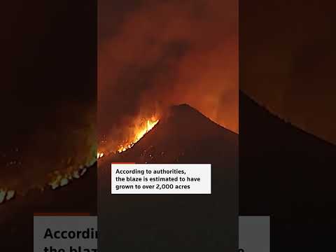 Video Thumbnail: Wildfires burn through the night in California county