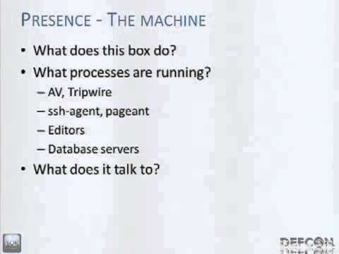 DEFCON 20 Improving Accuracy and Efficiency in Post Exploitation Metasploit Framework