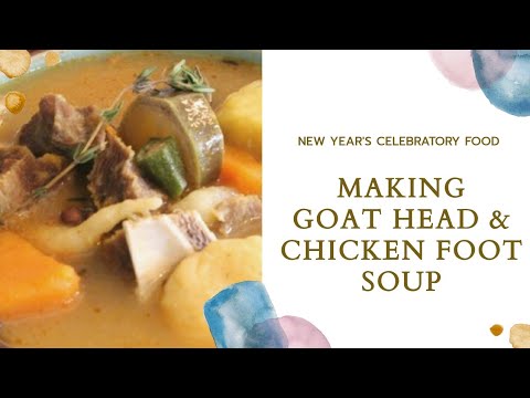 Cooking Goat Head Soup with Chicken Foot|Mannish Water Recipe| Wood Fire Series 2| EPISODE 9