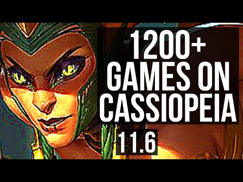 CASSIOPEIA vs ZIGGS (MID) | 1200+ games, 1.2M mastery, Dominating | BR Master | v11.6
