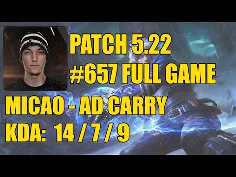 INTZ micaO - ADC: Ezreal vs Vayne (SacyR) - BR Challenger 981 PDL #657 Full Game