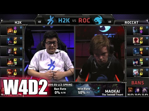 H2K Gaming vs ROCCAT | S5 EU LCS Spring 2015 Week 4 Day 2 | H2k vs ROC W4D2G1 VOD 60FPS